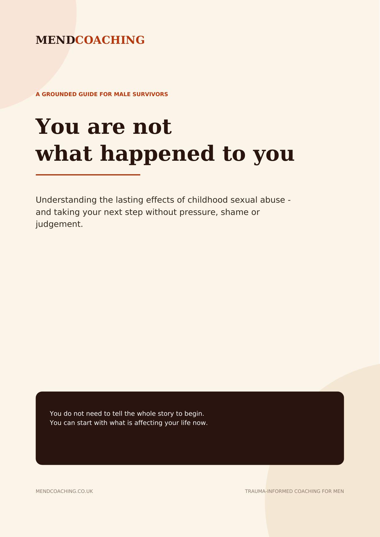 Cover of A Grounded Guide for Male Survivors